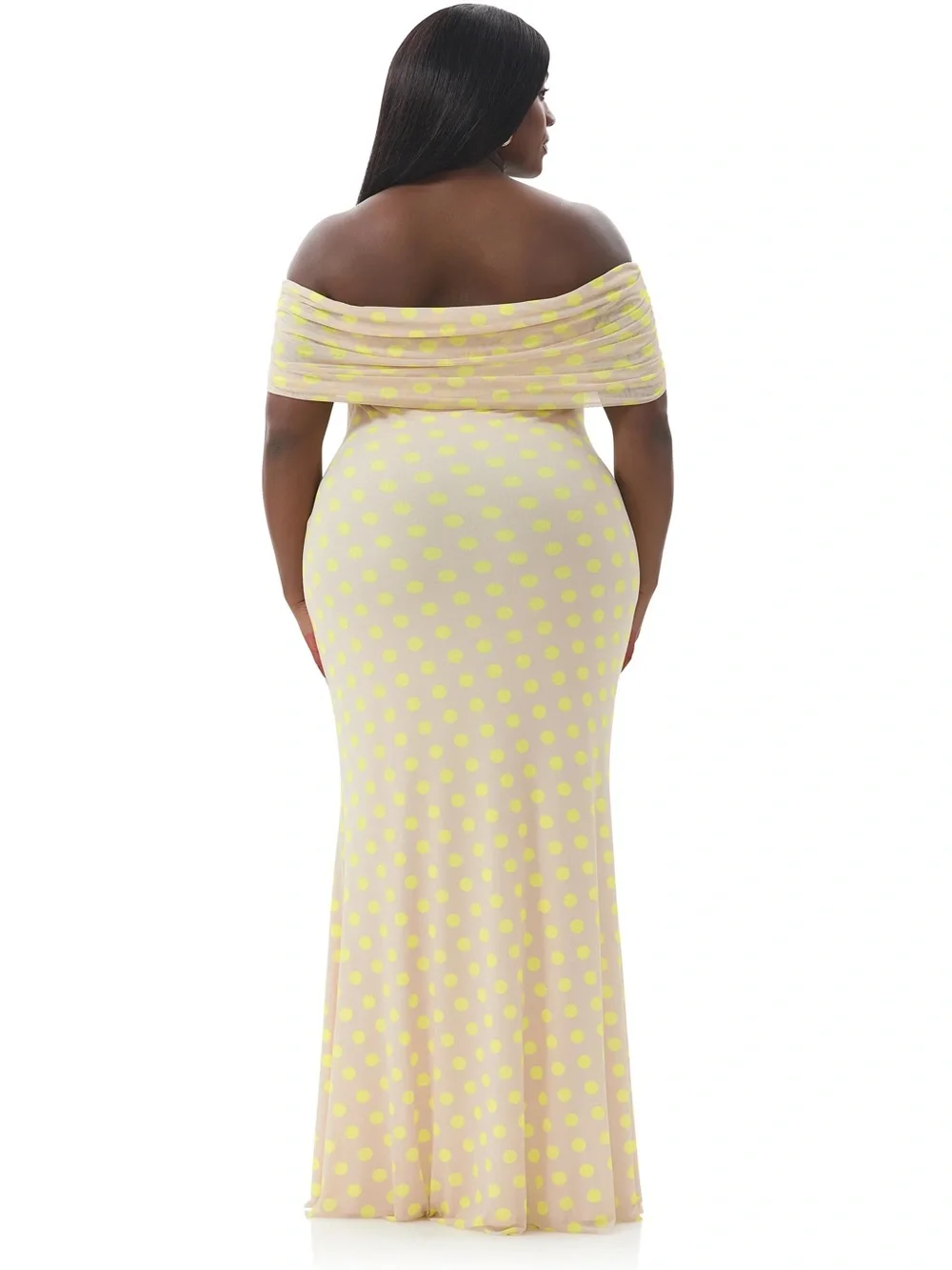 NWT AFRM McCall Sun Dot Mesh Off-The-Shoulder Maxi Dress Plus Size 3X